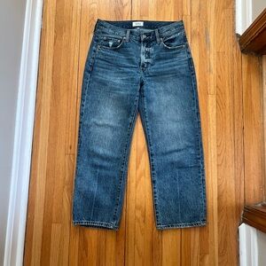 Pistola Petite Lexi Mid Rise Bowed Straight Leg Jeans